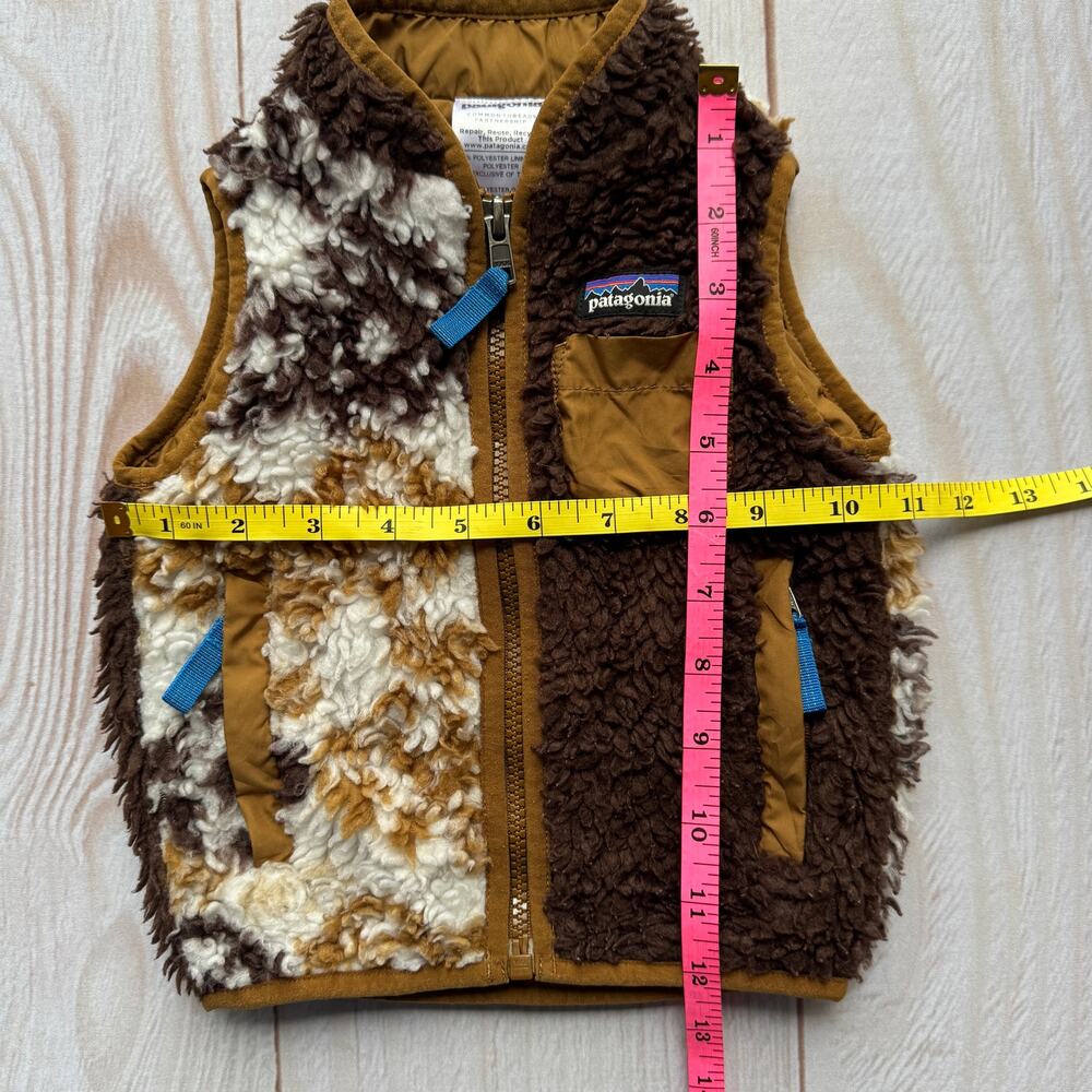 Patagonia Baby 12M Sherpa Deep Pile Retro X Fleece  Vest Jacket Outdoors Hiking - Picture 4 of 6
